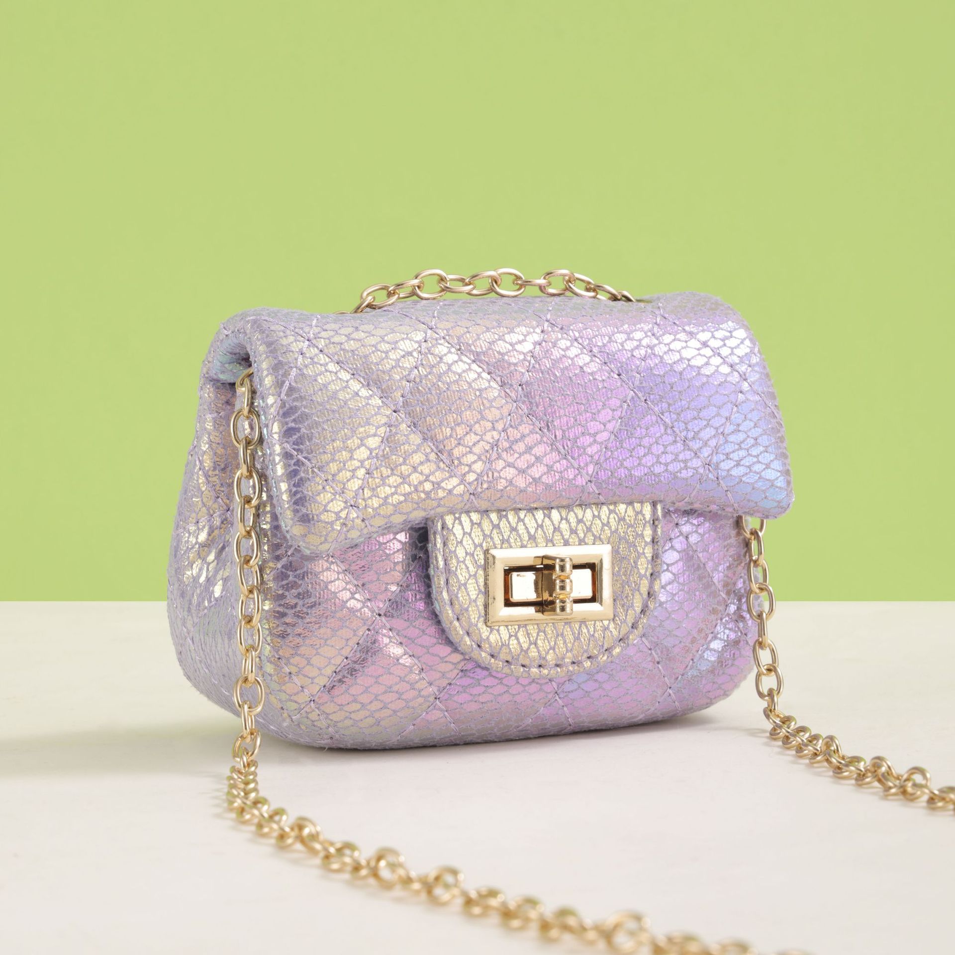 Picture of Princess Chanel Style Chain Bag Baby Pearl Accessories Hand Bag Trendy Children's Cute Bow Girl Shoulder Bag