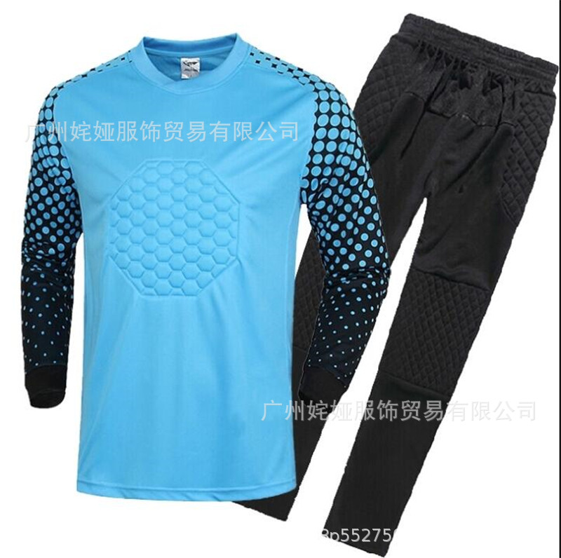 Picture of 018 Adult/Child Soccer Goalkeeper Clothing suit Thickened Goalkeeper Clothing Goalkeeper Long Shorts Jersey Longmen