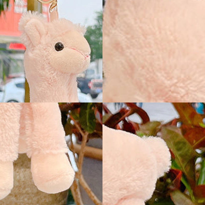 Picture of Cross-border net red cute alpaca pendant cute doll plush toy mini doll bag hanging buckle women's wholesale