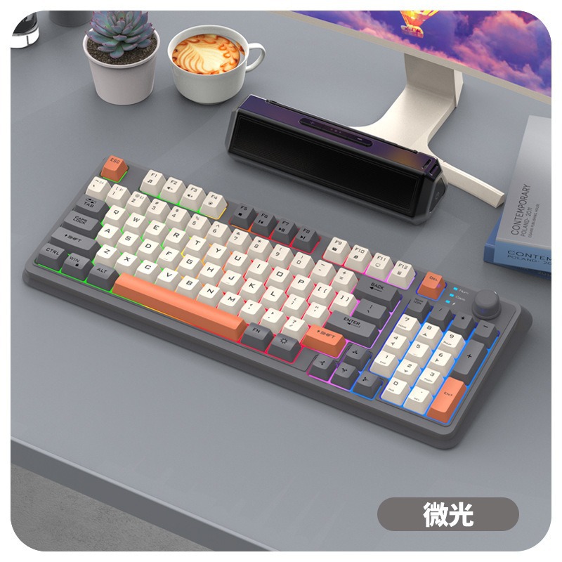 Picture of Hyun Silver Fox K94 Bluetooth Wireless Keyboard Dual Mode Mechanical Feel Computer Laptop Game Office Charging Keyboard