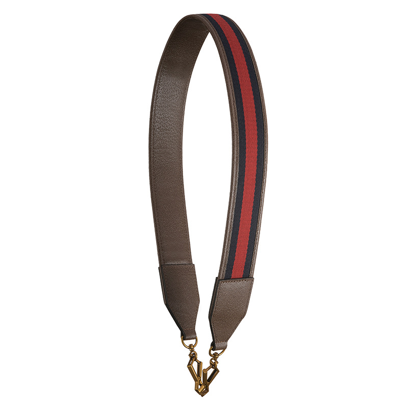 Picture of Mahuangshi MHS-F-2 Ribbon Green Red Wide Shoulder Strap Shoulder Crossbody Cow Leather Bag with Cow Leather Wrap Strap