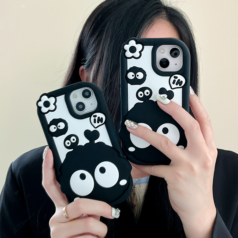 Picture of Cartoon Cute Briquette Expression Suitable for Iphone14Pro Max Apple 12 Mobile Phone Case 11 Soft Silicone Case 13 New
