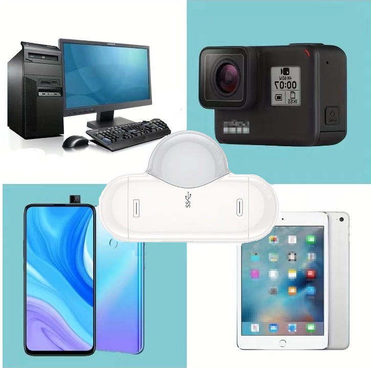 Picture of Magnetic card reader for Apple mobile phone/Type-C/USB computer Android tablet SD/TF OTG card reader