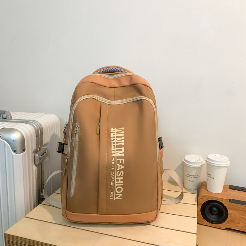 Picture of Schoolbag Girls College Students High School Junior High School Students Travel Backpack Primary School Students Weight Reduction Backpack Boys Large Capacity