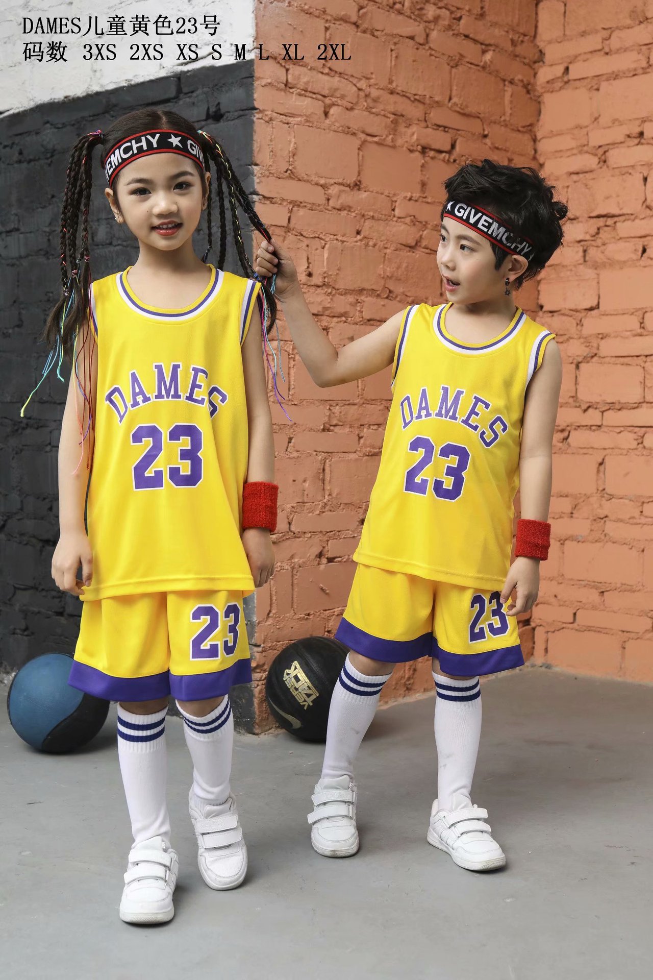 Picture of Children's Basketball Suit suit Printing Training Suit for Primary School Students Girls Boys Kindergarten Baby Performance Suit Basketball Jersey