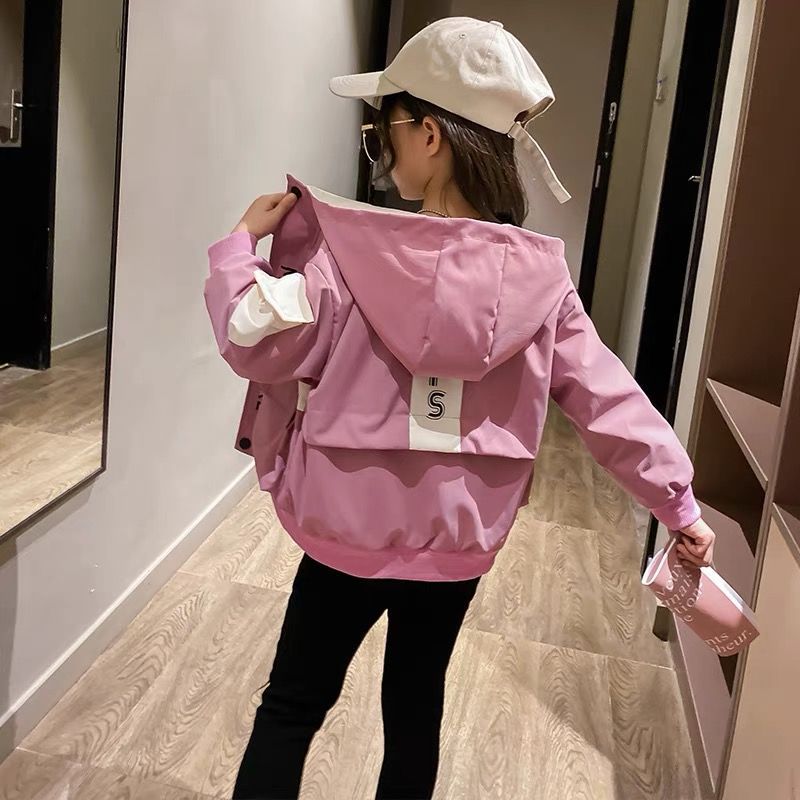 Girls' Autumn Coat 2022 New Western Style 5-Year-Old Girl Korean 6 Fixture Net Red 7 Middle and Big Children 8 Spring and Autumn Coat