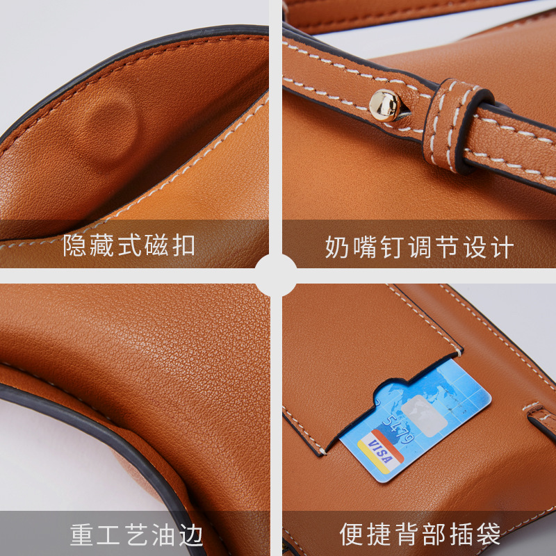 Picture of 2024 New Cross-Border Fashion Mini Small Bag Retro Genuine Leather Women's Bag Shoulder Crossbody Mobile Phone Bag Women's Wholesale
