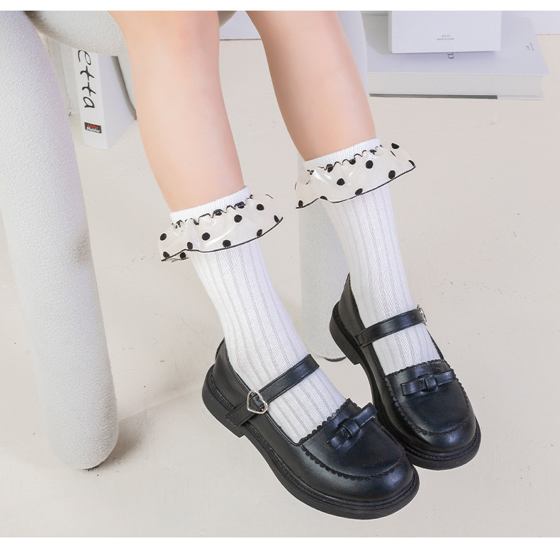Picture of Girls socks wholesale spring and autumn 2022 new baby lace socks lace princess socks bow little girl socks