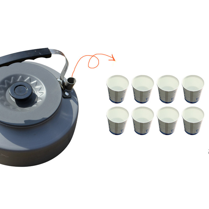 Picture of Outdoor Kettle Set Pot Outdoor Teapot Camping Aluminum Alloy 1.6L Large Capacity Coffee Pot Portable Kettle