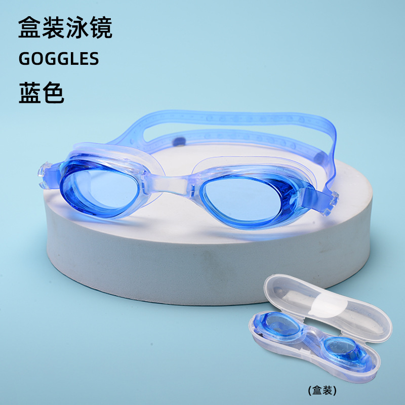 Picture of Hot sale recommend waterproof swimming goggles unisex swimming goggles flat goggles adjustable multi-color optional support mixed batch