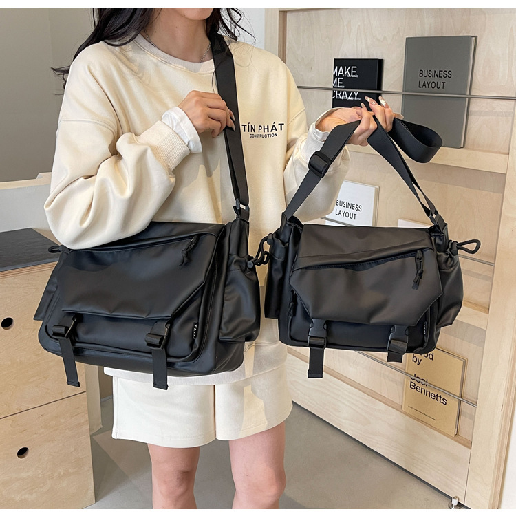 2024 New Functional Bag Men's Large Capacity High-end Shoulder Crossbody Bag Simple Water-repellent Messenger Bag for Women