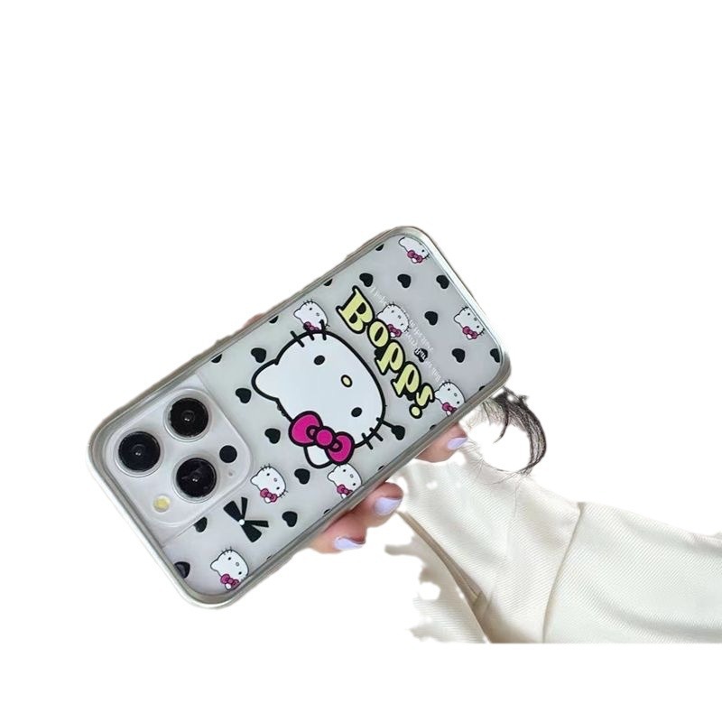Picture of Black Heart Hello Kitty Suitable for 15 Apple 14promax Mobile Phone Case iPhone13 New 12 All-inclusive 11pro
