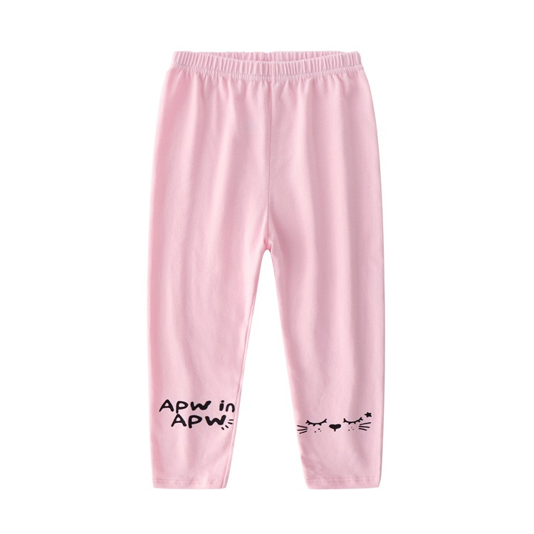 Picture of Spring and summer Korean cat girls leggings 95% cotton baby pants children's pants manufacturers wholesale