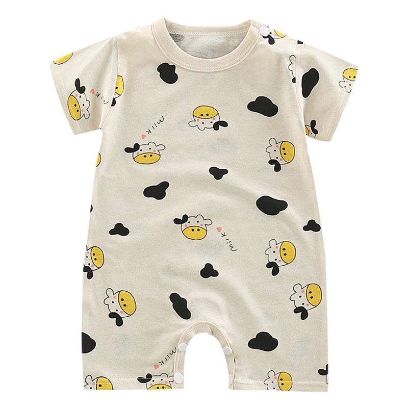 Baby Clothes All-match Boy and girl Baby Triangle Hatshirt Newborn Short-sleeved jumpsuit Wrap-up Pajamas Climbing Clothes