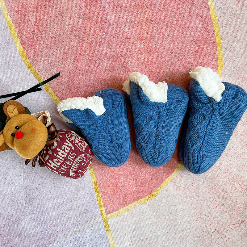 Picture of Children's floor socks fleece-lined thick socks winter warm autumn and winter girls baby non-slip coral fleece indoor socks