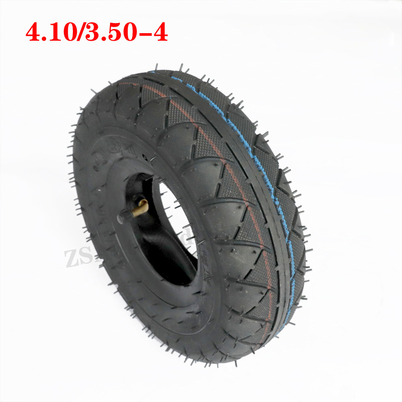 Picture of 4.10/3.50-4 Inner and Outer Tire 350-4 Inner and Outer Tire Hand Push Tiger Cart Cart Inflatable Inner Tire