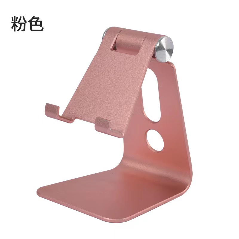 Picture of Single folding aluminum alloy mobile phone tablet Pad for lazy person bracket gift printed logo desktop metal bracket
