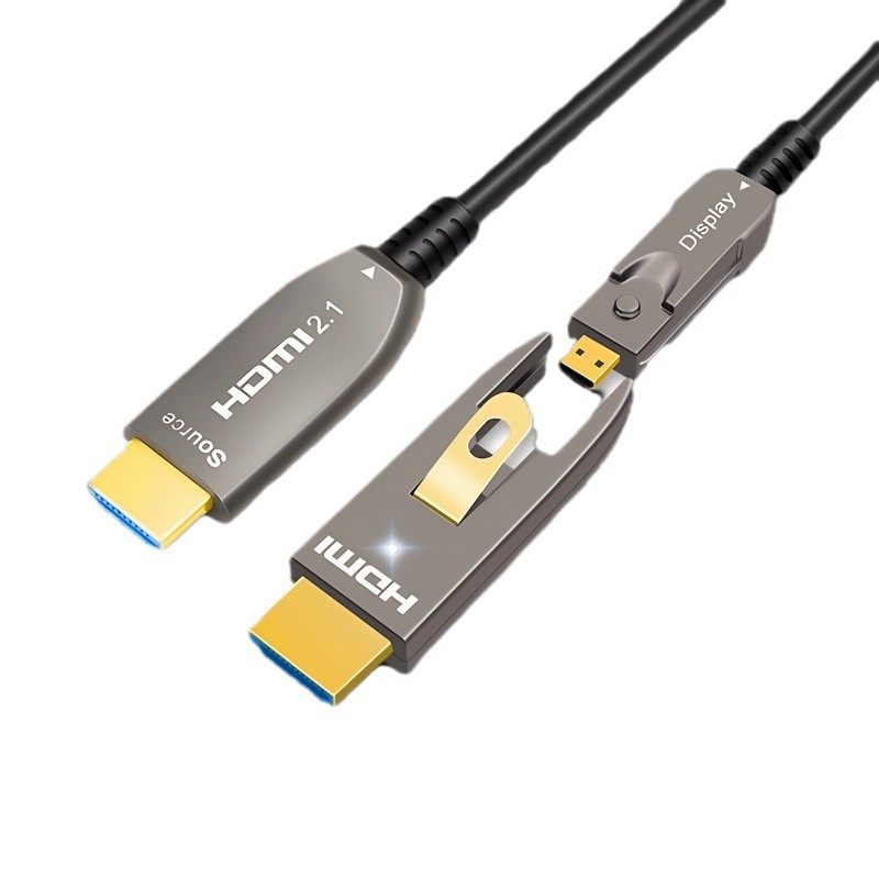 Picture of HDMI HD 8K optical fiber 2.1 version separate embedded tube project conference display TV cable