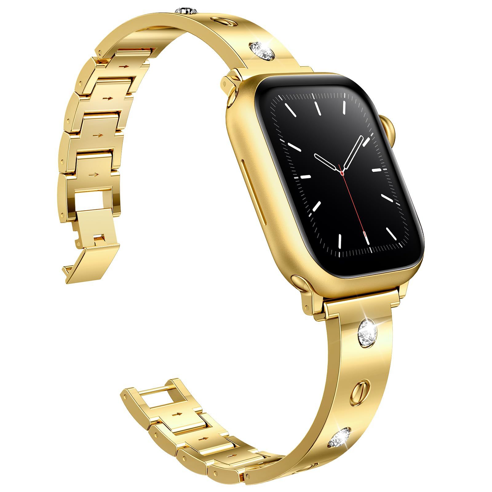 Picture of The new applewatch strap is suitable for Apple 1-9 generation/Ultra/SE diamond metal strap detachable