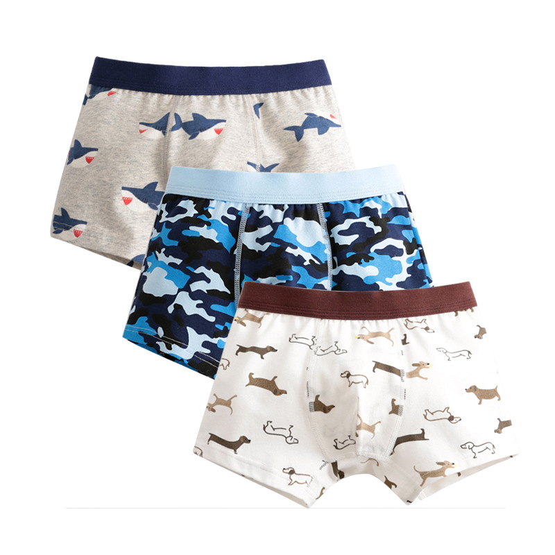 Picture of Summer cotton baby boxer shorts children's cartoon large children's boxer bottoms antibacterial boy underwear wholesale