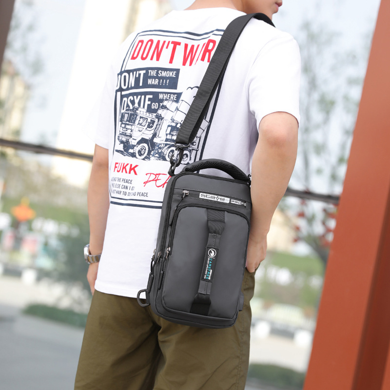 Picture of Cross-border exclusive for manufacturers to batch new men's chest bag charging usb interface chest bag multi-functional shoulder bag backpack