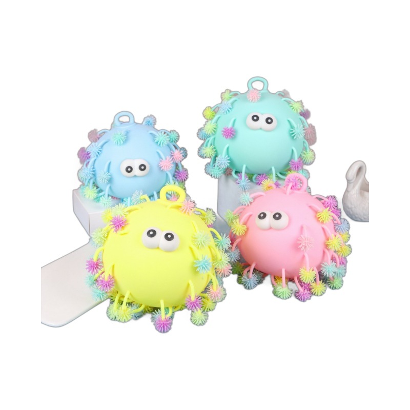 Picture of Creative new strange virus cute fur ball big children's toys elastic vent ball stall selling wholesale