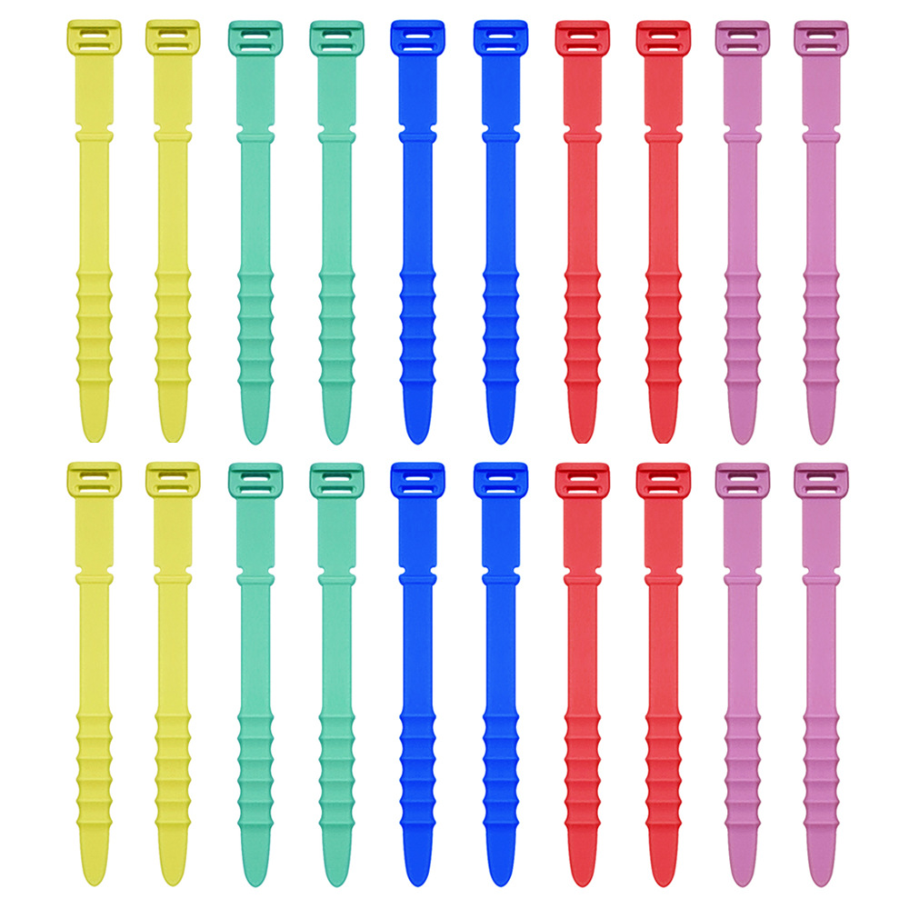 Picture of Fishbone Silicone Cable Organizer Data Cable Storage Tie Headphone Cable Winder Strap Cord Organizer