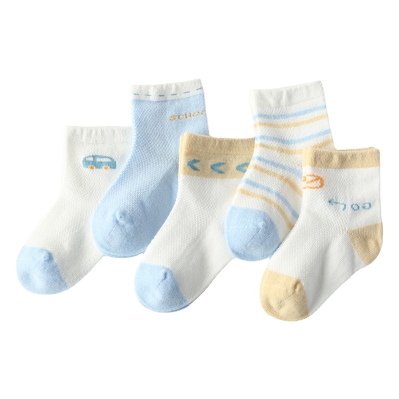 Spring and Summer New Cartoon Children's Socks Mesh Small Fresh Baby Socks Boneless Cotton Newborn Baby Socks