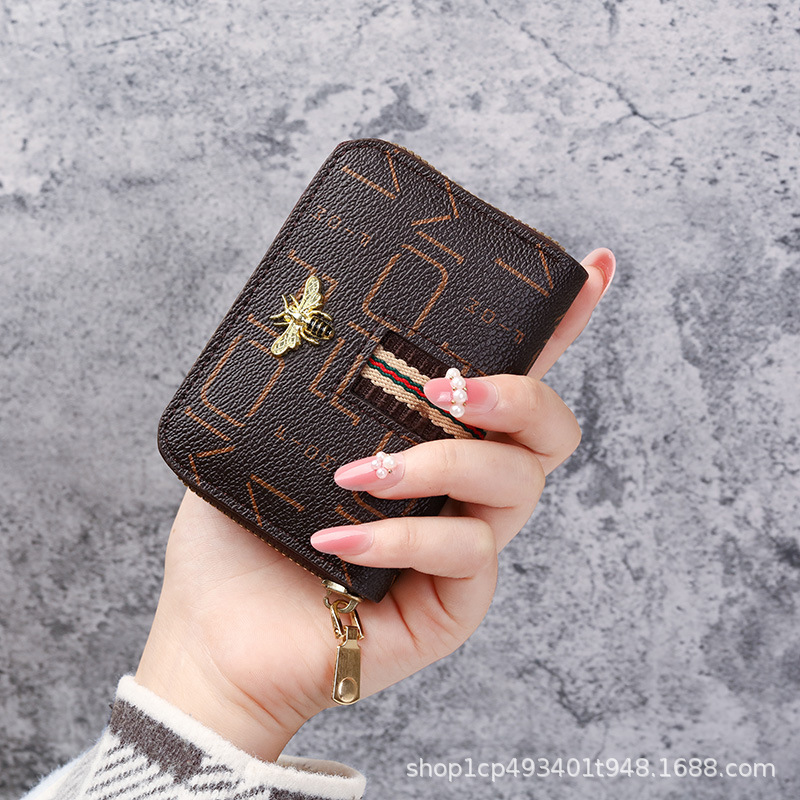 Picture of Manufacturer Wholesale Korean Card Holder Women's Ribbon Bee Card Holder Large Capacity Multi-Functional Bank Card Id Storage Card Holder