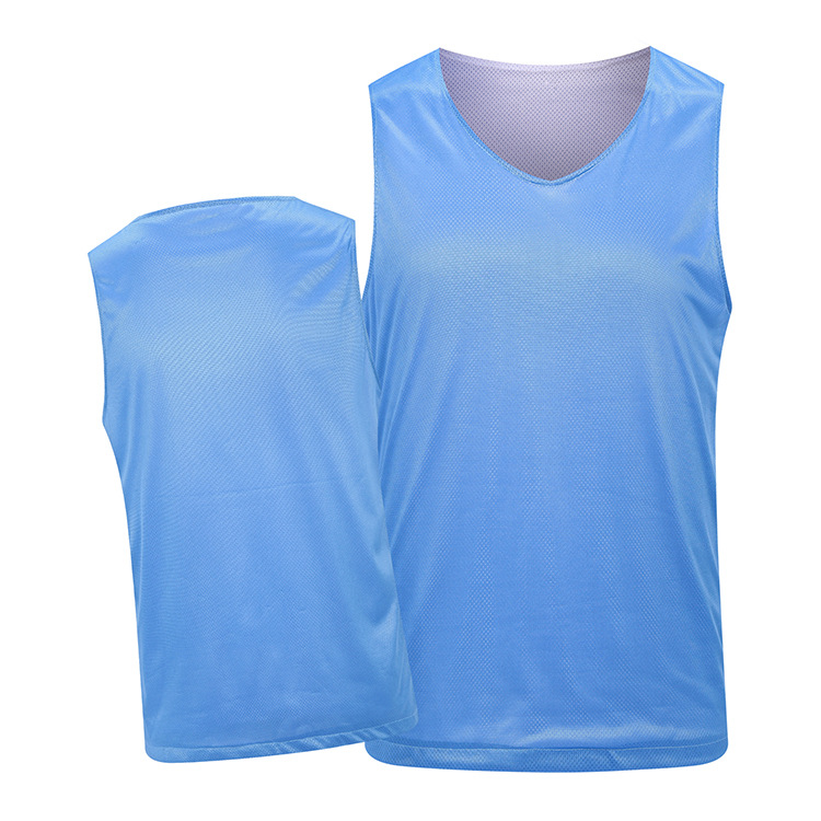 Picture of Double-layer double-sided wearable basketball suit men's printed light board basketball training jersey competition team uniform diy team