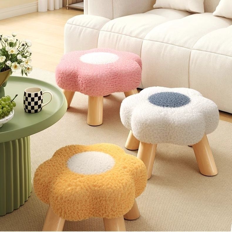 stool flower home cloud bench sofa living room Internet celebrity cute child cute girl bedroom low stool change shoes