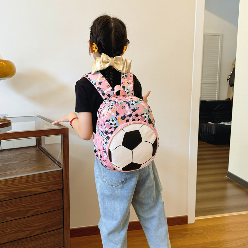 Picture of Children's Trendy Backpack 2024 Boys and Girls Fashion Football Outdoor Casual Backpack Kindergarten Baby Schoolbag