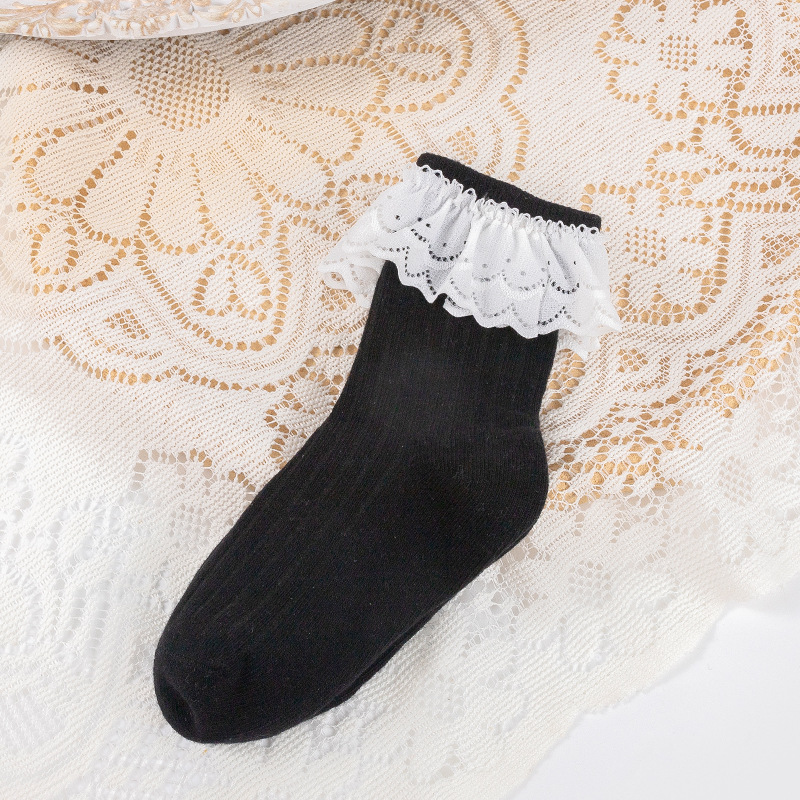 Picture of Girls socks wholesale spring and autumn 2022 new baby lace socks lace princess socks bow little girl socks