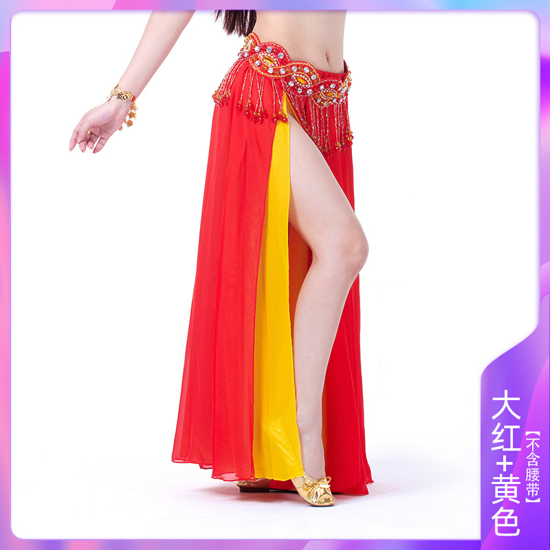 Picture of Double Split Chiffon Dress Belly Dance Sexy Dress Dance Dress Belly Dance Stage Performance Dress