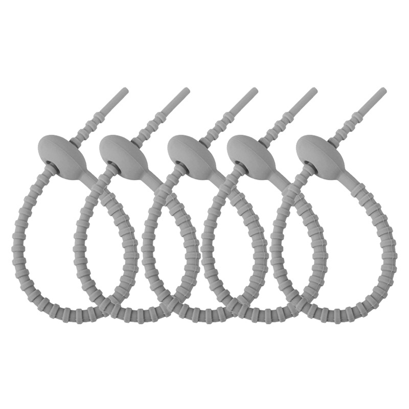 Picture of 180mm color silicone cable tie jewelry pendant stationery multifunctional lanyard data cable storage finishing winder