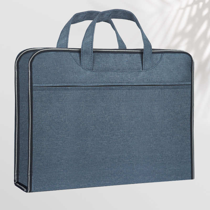 Picture of Jerry 5580 A4 Large Capacity Portable File Bag Stereo Thickened Briefcase Multi-Layer Canvas Information Kit Fixed Brush