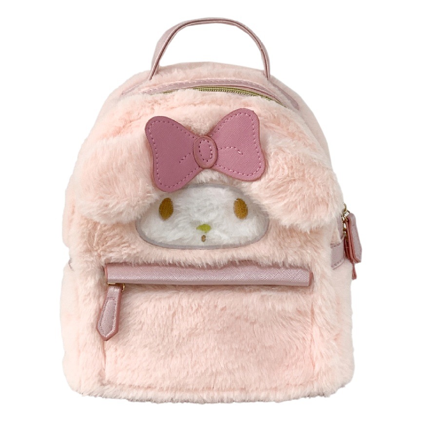 Japanese jk Lolita Style Cute Rabbit Children's Shoulder Fur Bag Ugly Cute Dog Furry Double Backpack
