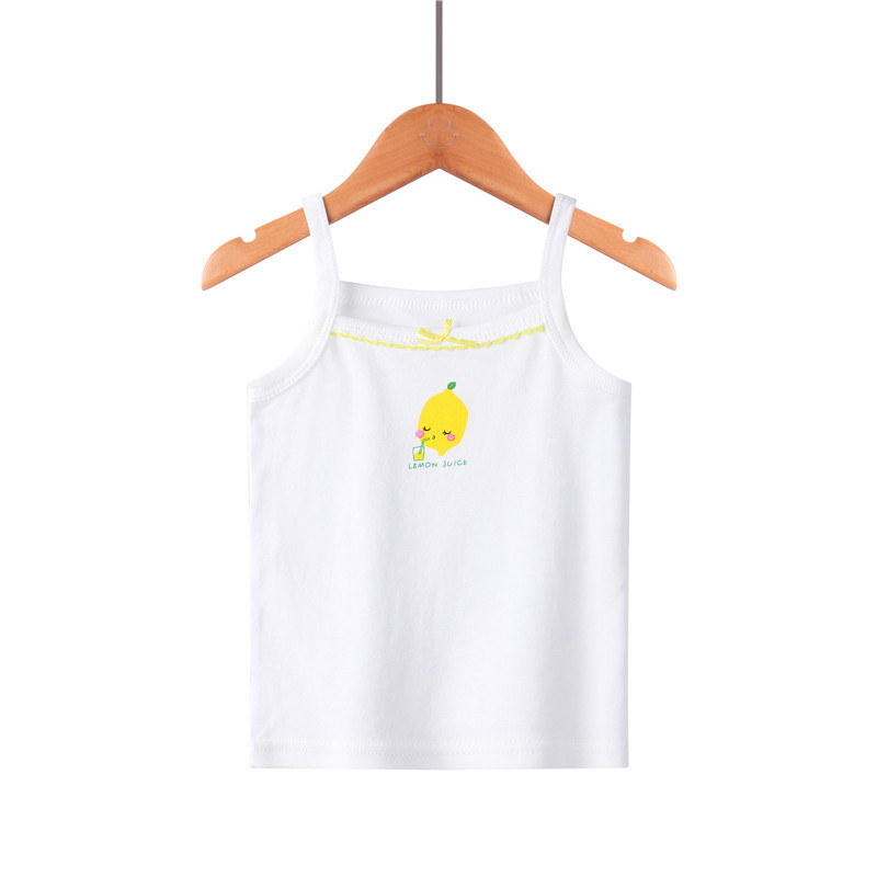 Picture of Children's Pure Cotton Vest Printed Ribbed Boys and Girls Summer Thin Sports Sling Outer Wear Bottoming Intimates for Small and Medium-Sized Kidsren