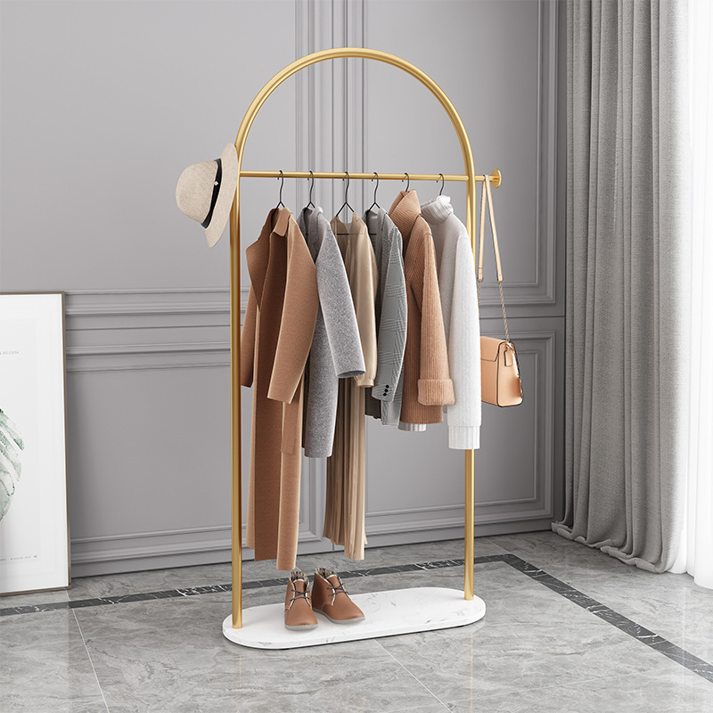 Picture of Nordic Light Luxury Coat Rack Floor Clothes Rack Home Clothes Rack Clothing Store Display Rack Bedroom Hanger Amazon Exclusive