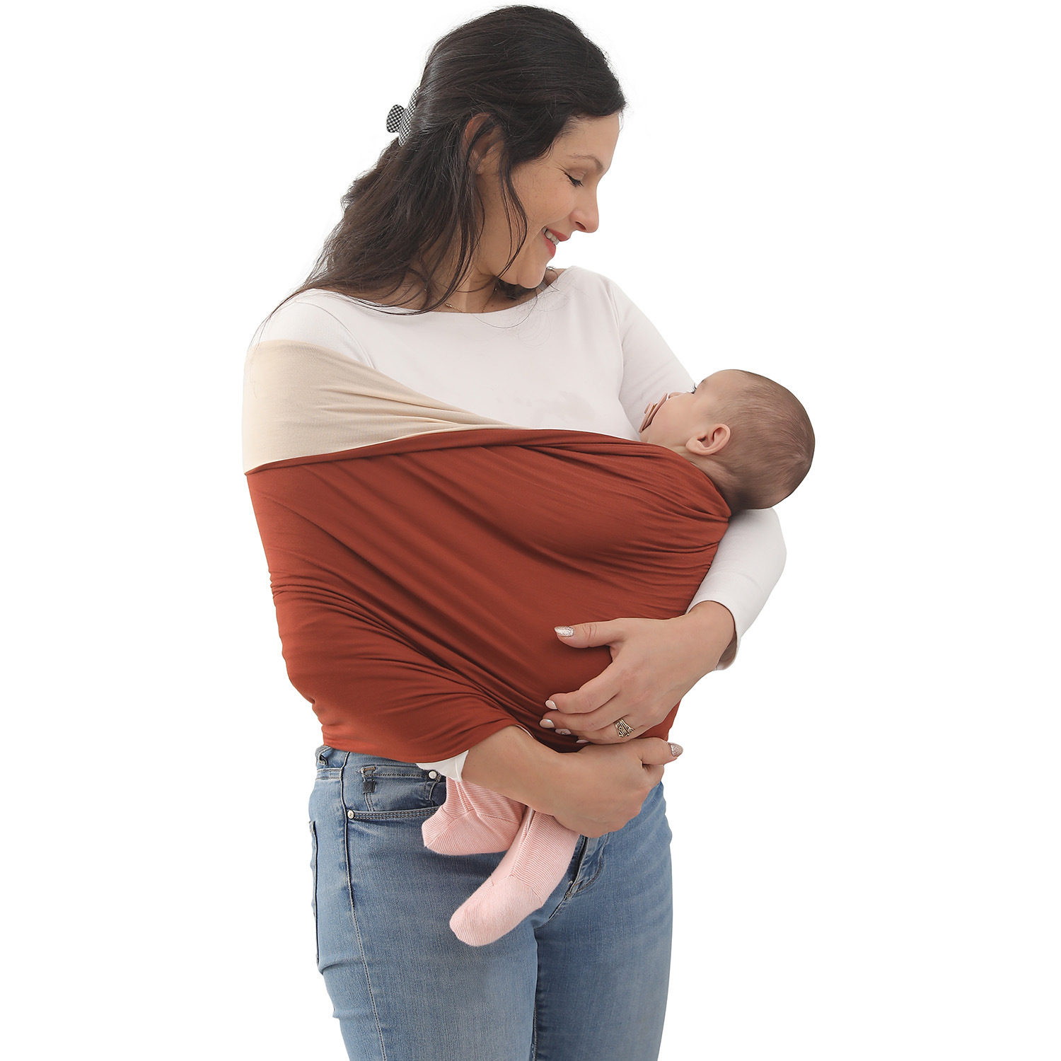 Picture of baby backpack soft high elastic fabric safety strap baby bonding comforter carrier