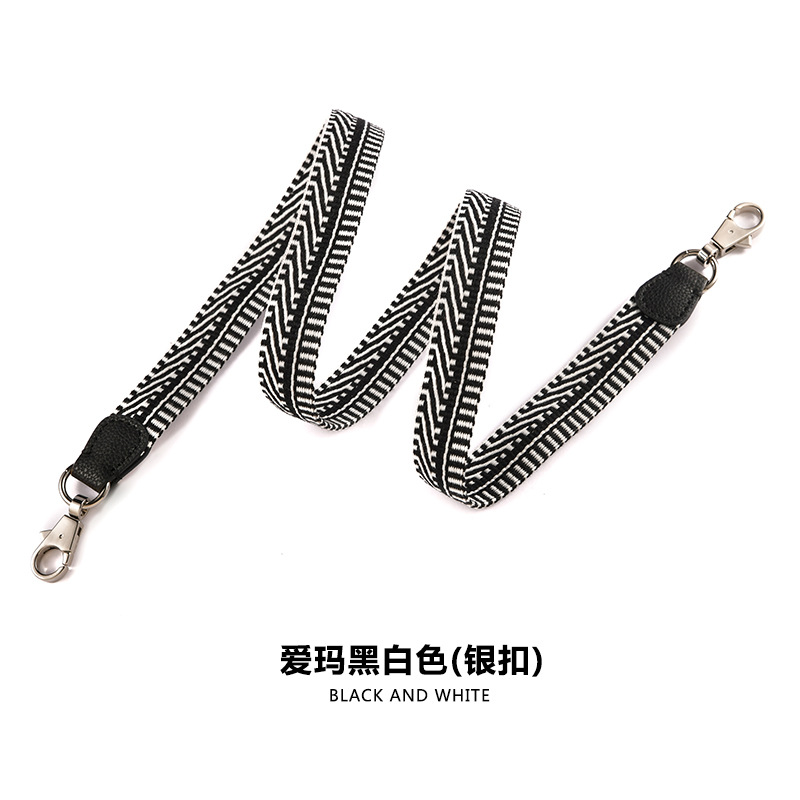 Picture of MHS-F-30H Home 2.5CM Ribbon Vegetable Basket Wide Shoulder Strap Kelly Canvas Bag with Shoulder Crossbody Lightweight