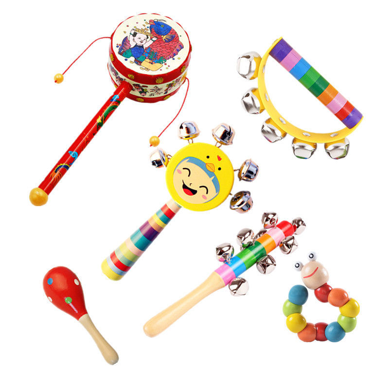 Picture of Newborn baby sand hammer rattle early education puzzle hand bell baby grip training toys 0-6-8-12 months children