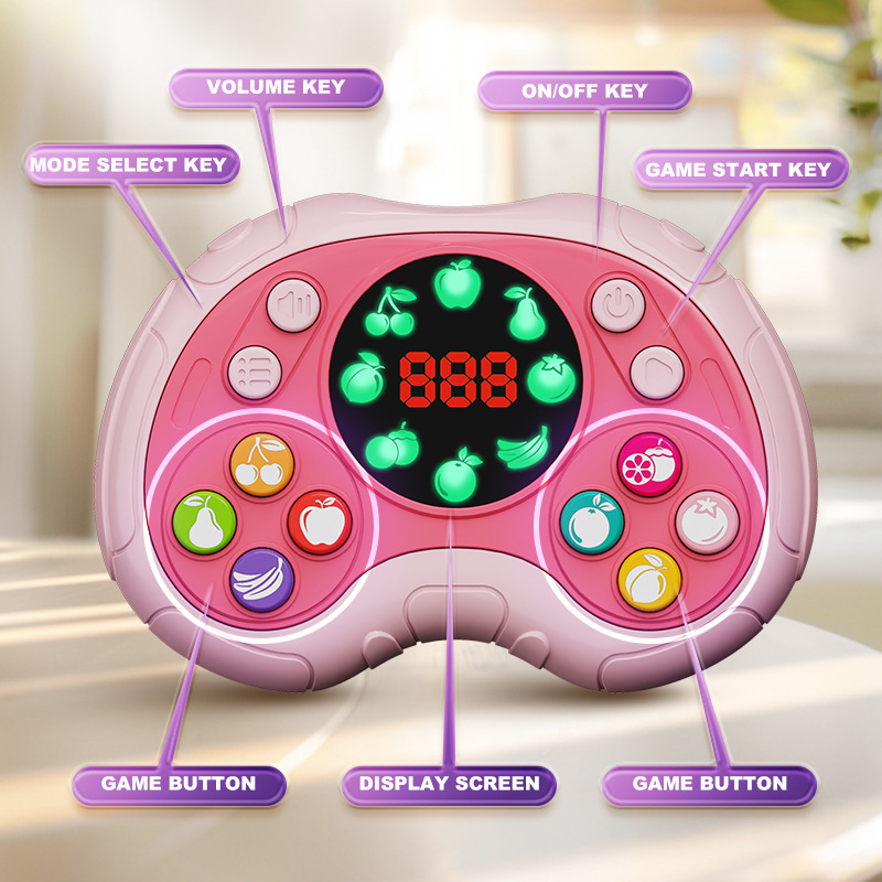 Picture of Cross-border children's educational sound and light music speed push press music fruit finger through competitive game machine decompression toy