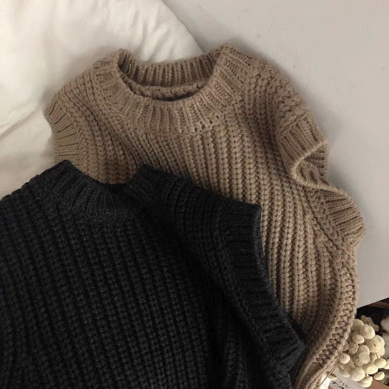Artistic Mori Children's Thick Wool Thickened Vest Warm Sleeveless Sweater for Boys and Girls Autumn and Winter Fashionable