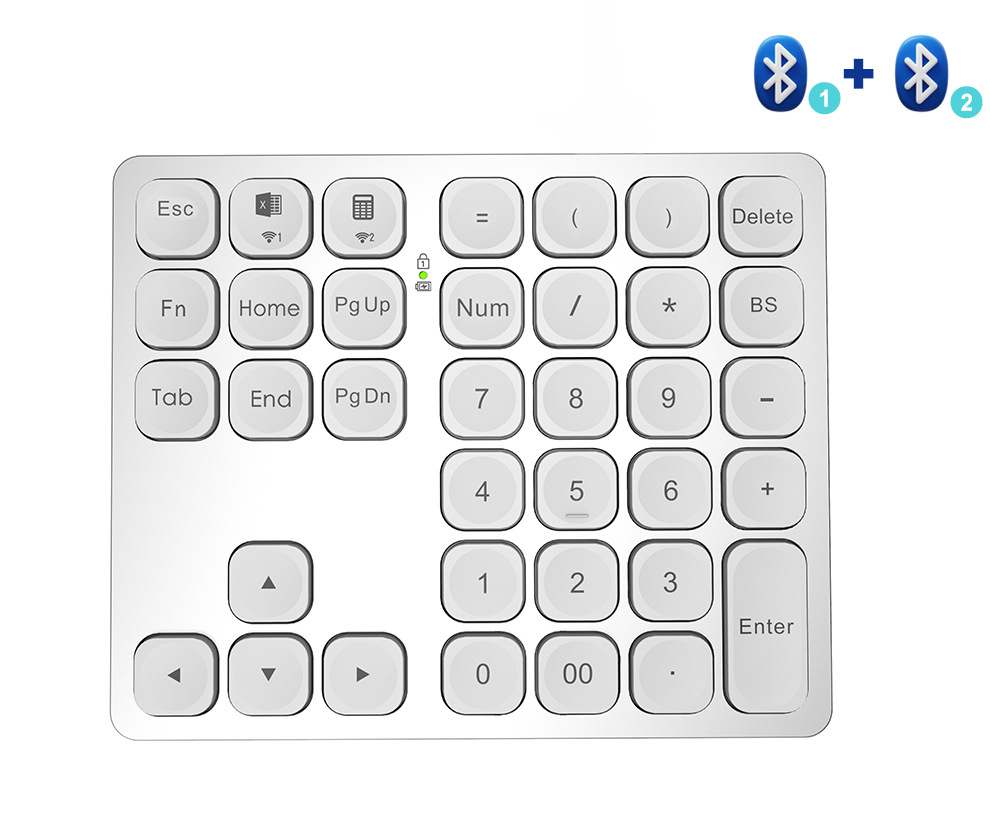 Picture of Rechargeable dual Bluetooth digital keyboard wireless digital keyboard 36-key external data input keypad