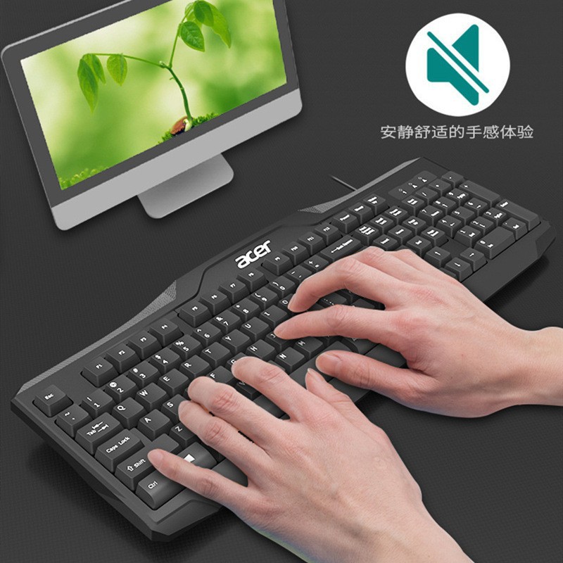 Picture of Acer OKB960 Wired Office Keyboard Laptop Desktop Computer Keyboard Business Keyboard for Home Office