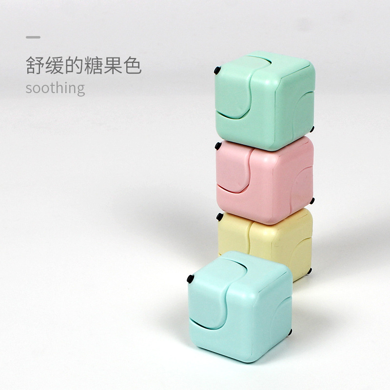 Picture of Creative step-down fingertip gyro rotating Rubik's Cube adult step-down fingertip gyro decompression chain finger toy gift