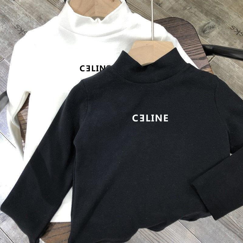 Picture of German velvet children's versatile high collar warm bottoming shirt autumn and winter children's clothing fun cute small and medium-sized children's long sleeve T-shirt top