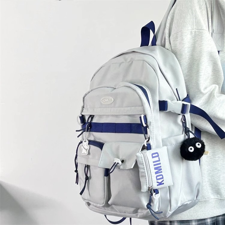 Picture of Korean-style Retro Tooling College Student Schoolbag Senior high school Junior High School Student Simple All-match Backpack Large Capacity Backpack for Men and Women
