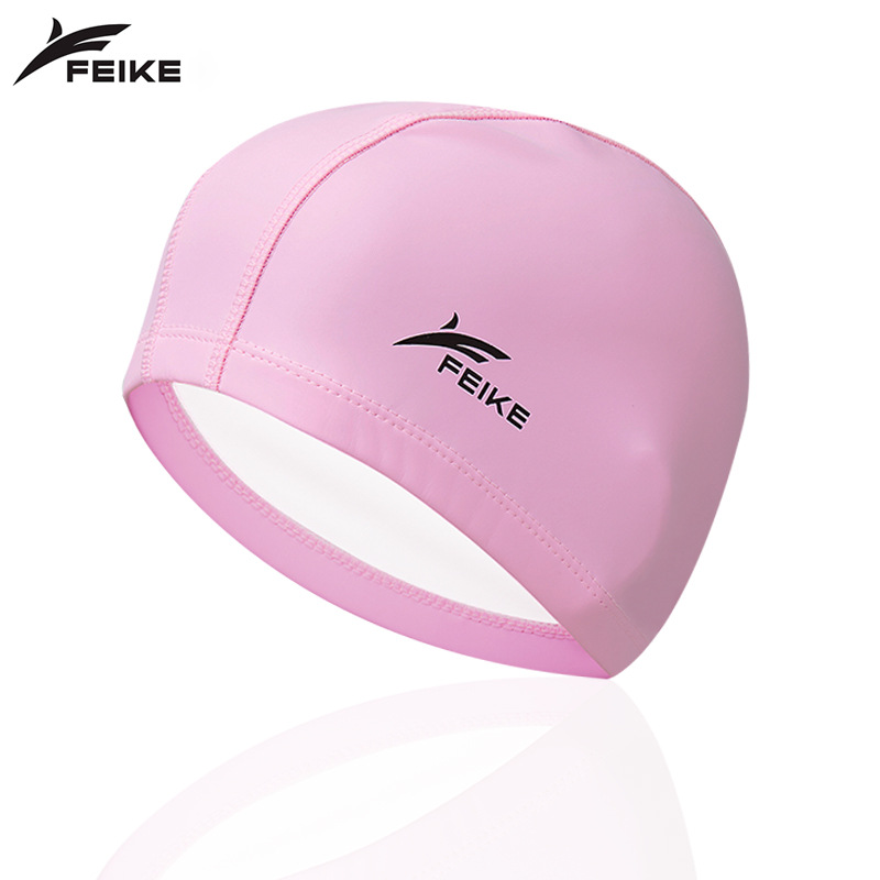 Picture of High-End Pu Cloth Hot Spring Swimming Cap for Men and Women Pure Color Swimming Cap Zipper Bag High-End Swimming Cap Adult Swimming Cap Wholesale